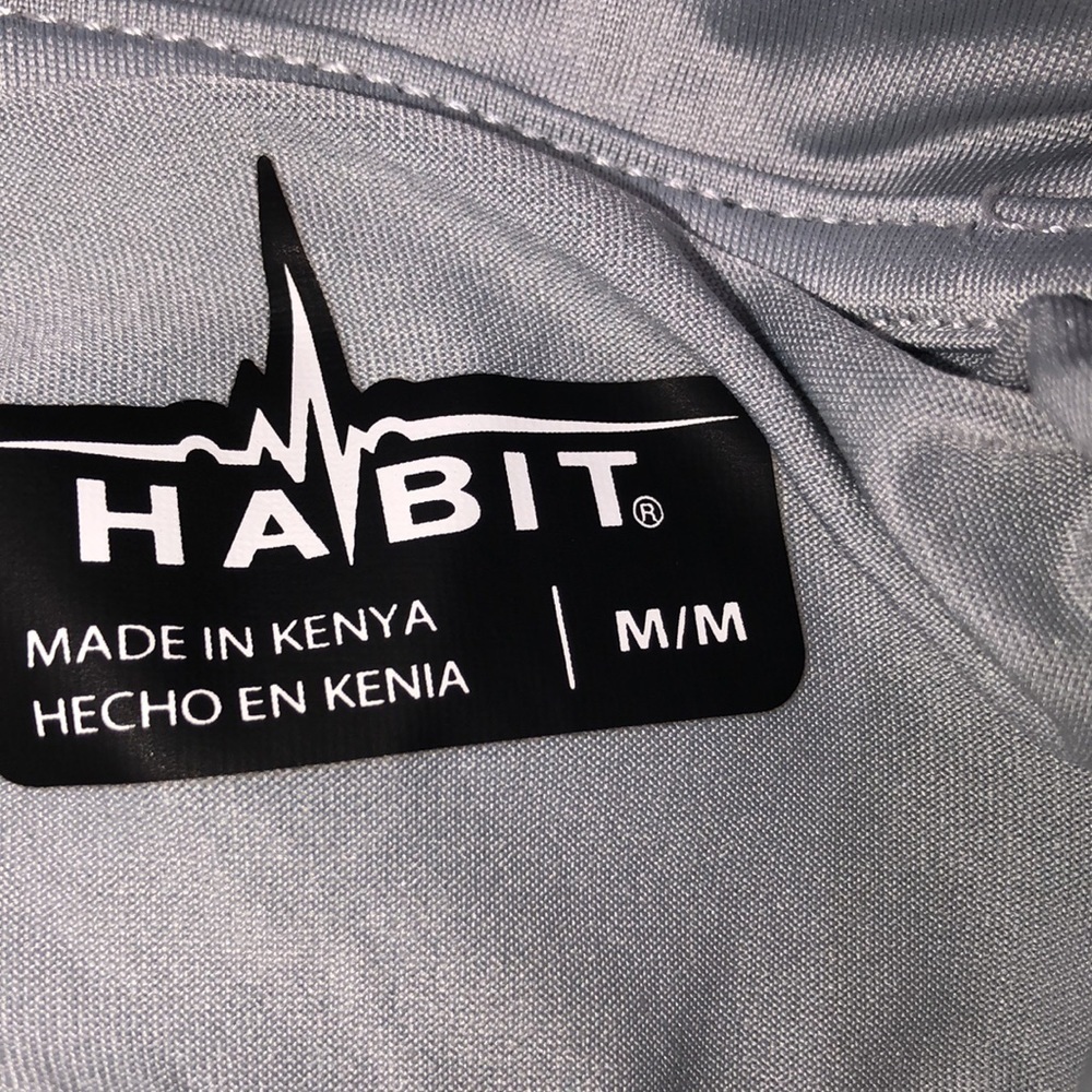 Habit size medium blue grey solar factor hooded pullover athletic top - Picture 4 of 9